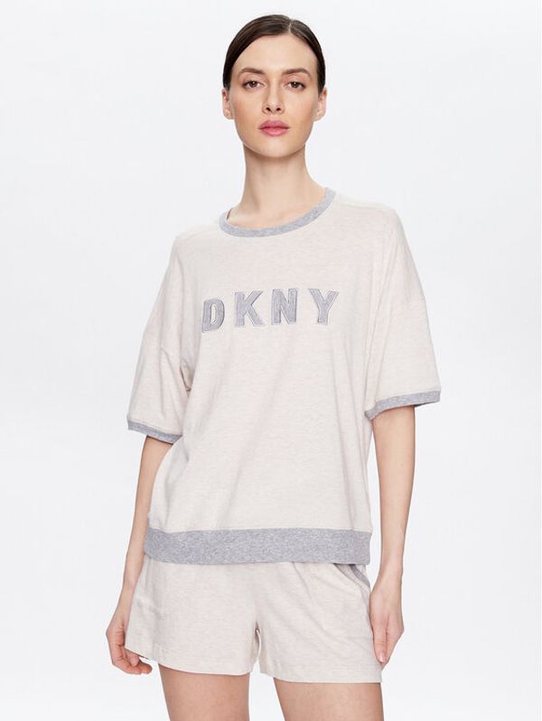 DKNY DKNY Pižama YI3919259 Écru Regular Fit