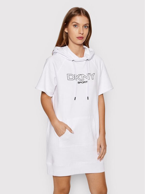 DKNY Sport DKNY Sport Pletena obleka DP1D4601 Bela Regular Fit