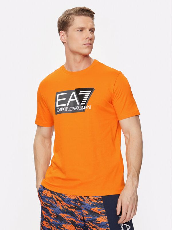 EA7 Emporio Armani EA7 Emporio Armani Majica 3DPT81 PJM9Z 1666 Oranžna Regular Fit