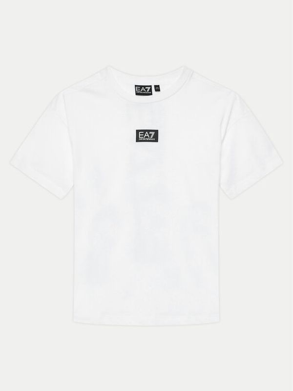 EA7 Emporio Armani EA7 Emporio Armani Majica 6DBT58 BJ02Z 1100 Bela Relaxed Fit