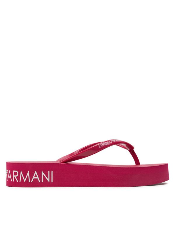 Emporio Armani Emporio Armani Natikači XVQS07 XN118 00238 Bordo rdeča