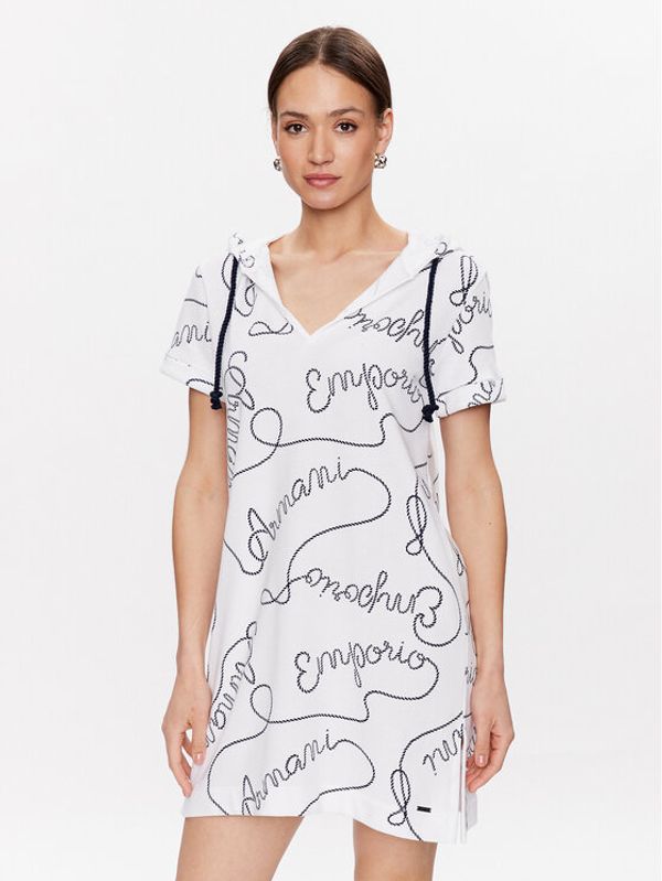 Emporio Armani Emporio Armani Obleka za na plažo 262726 3R320 10410 Bela Relaxed Fit