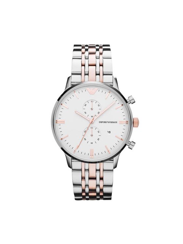 Emporio Armani Emporio Armani Ročna ura AR0399 Srebrna