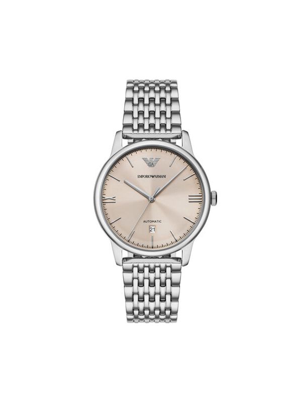 Emporio Armani Emporio Armani Ročna ura Mesh Automatic AR60082 Srebrna