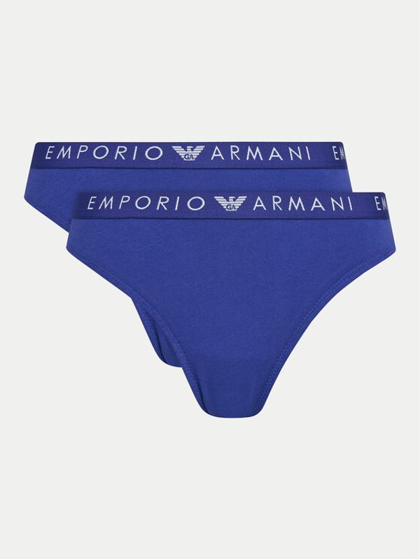 Emporio Armani Underwear Emporio Armani Underwear Set 2 parov brazilskih spodnjih hlačk 163337 4F227 07191 Modra