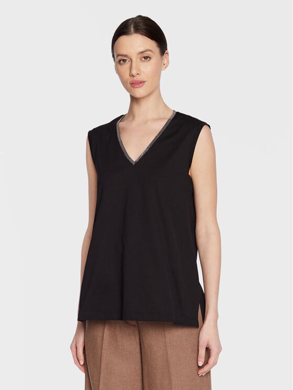 Fabiana Filippi Fabiana Filippi Top JED273W138 Črna Regular Fit