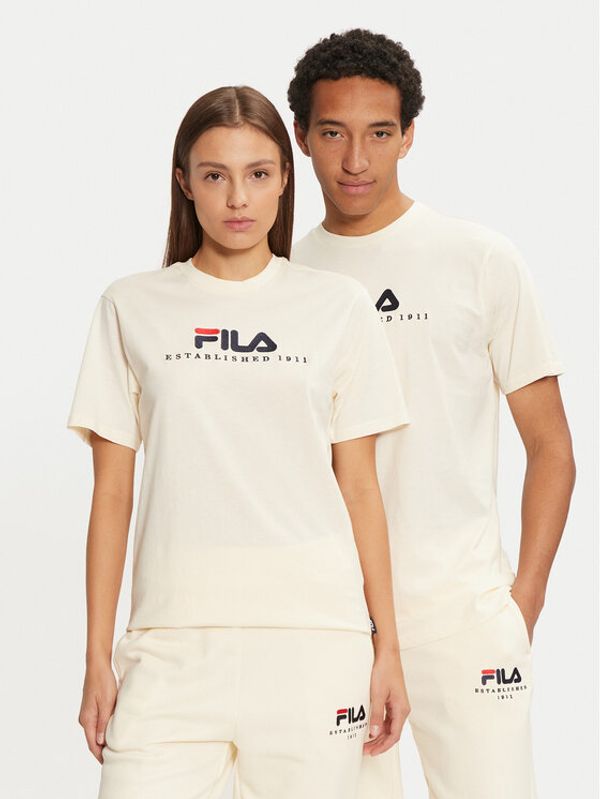 Fila Fila Majica Unisex Bedburg FAU0147 Écru Regular Fit