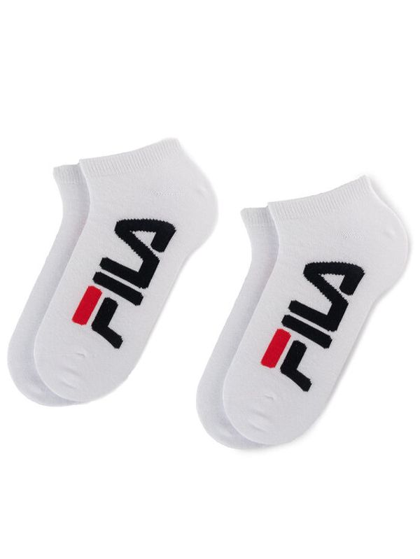 Fila Fila Set 2 parov unisex nizkih nogavic Calza Invisible F9199 Bela