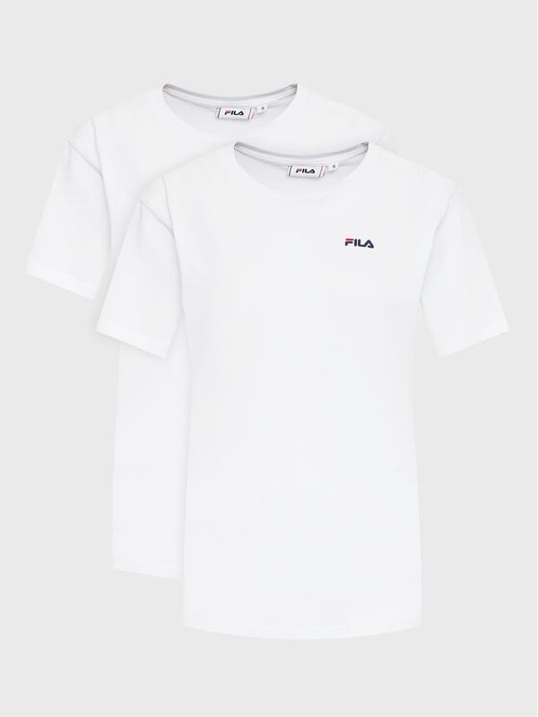 Fila Fila Set dveh majic Bari FAW0139 Bela Regular Fit