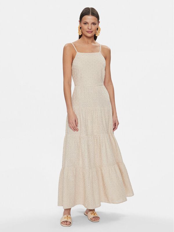 Fracomina Fracomina Poletna obleka FJ24SD2004W686E5 Bež Regular Fit