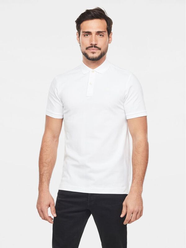 G-Star Raw G-Star Raw Polo majica Dunda D11595-5864 Bela Regular Fit