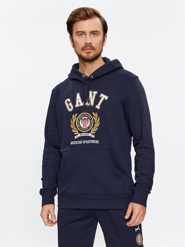 Gant Gant Jopa Crest Hoodie 2006069 Mornarsko modra Relaxed Fit