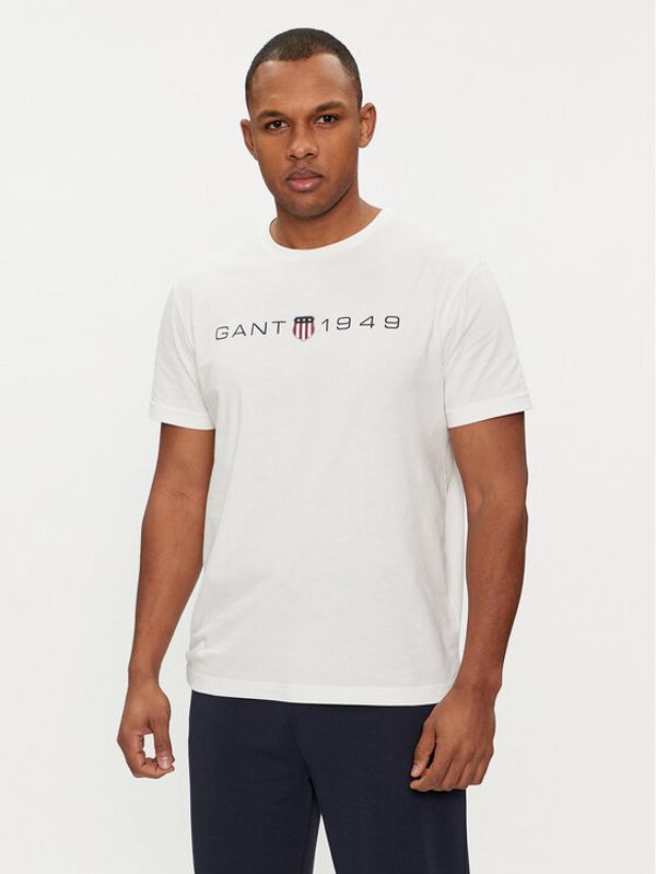 Gant Gant Majica Graphic 2003242 Écru Regular Fit