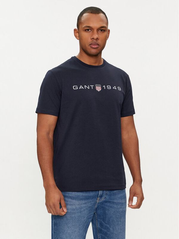 Gant Gant Majica Graphic 2003242 Mornarsko modra Regular Fit
