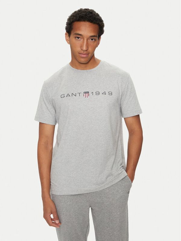 Gant Gant Majica Graphic 2003242 Siva Regular Fit