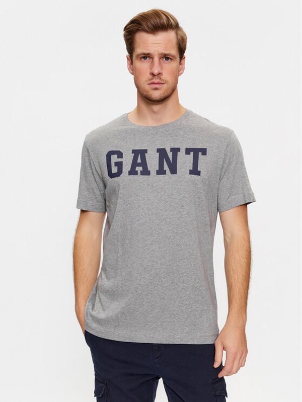 Gant Gant Majica Md. Gant Ss 2003213 Siva Regular Fit