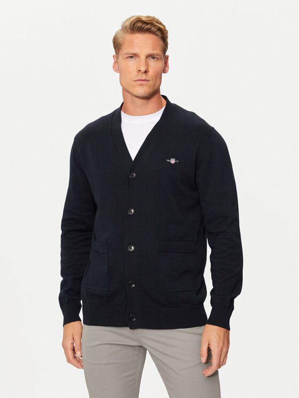 Gant Gant Pletena jopica 8030556 Mornarsko modra Regular Fit