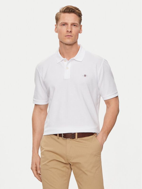 Gant Gant Polo majica Shield 2210 Bela Regular Fit