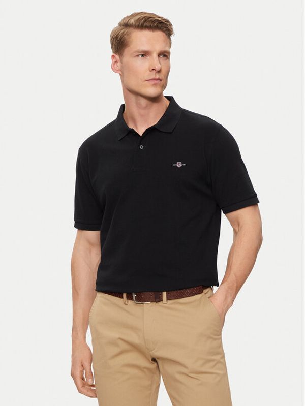 Gant Gant Polo majica Shield 2210 Črna Regular Fit