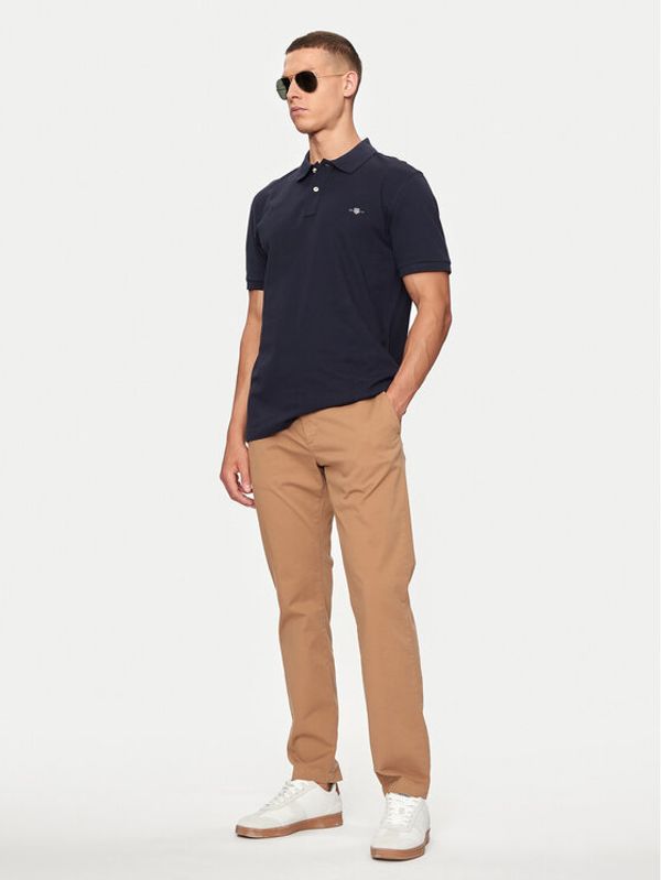 Gant Gant Polo majica Shield 2220 Mornarsko modra Slim Fit