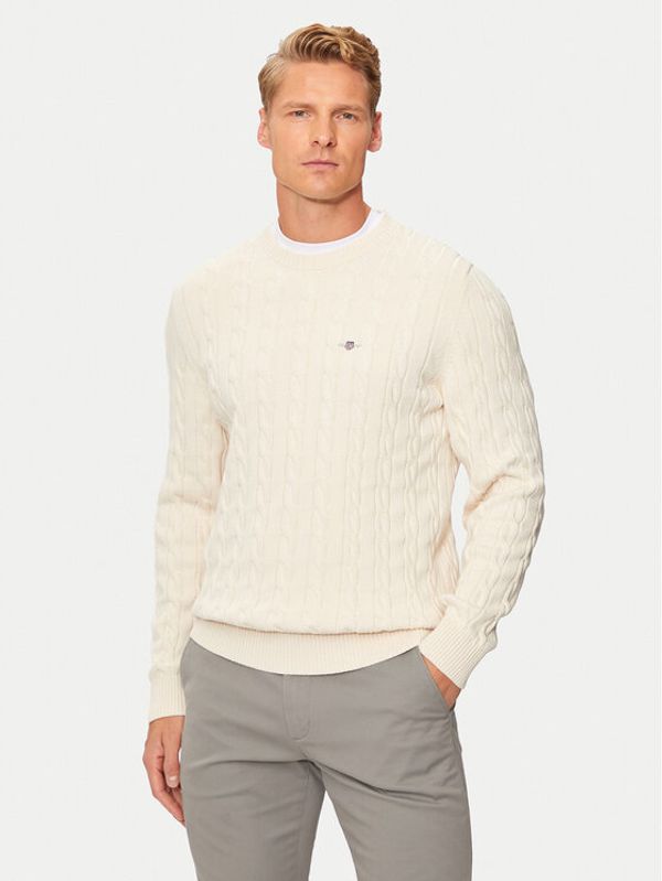 Gant Gant Pulover 8050601 Bež Regular Fit