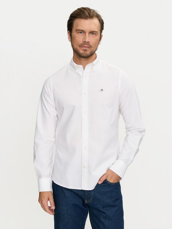 Gant Gant Srajca 3000202 Bela Slim Fit