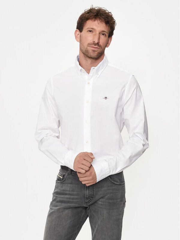 Gant Gant Srajca Oxford 3230115 Bela Slim Fit