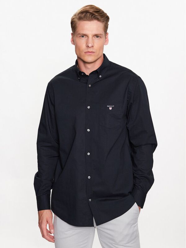 Gant Gant Srajca The Broadcloth Reg 3046400 Črna Regular Fit