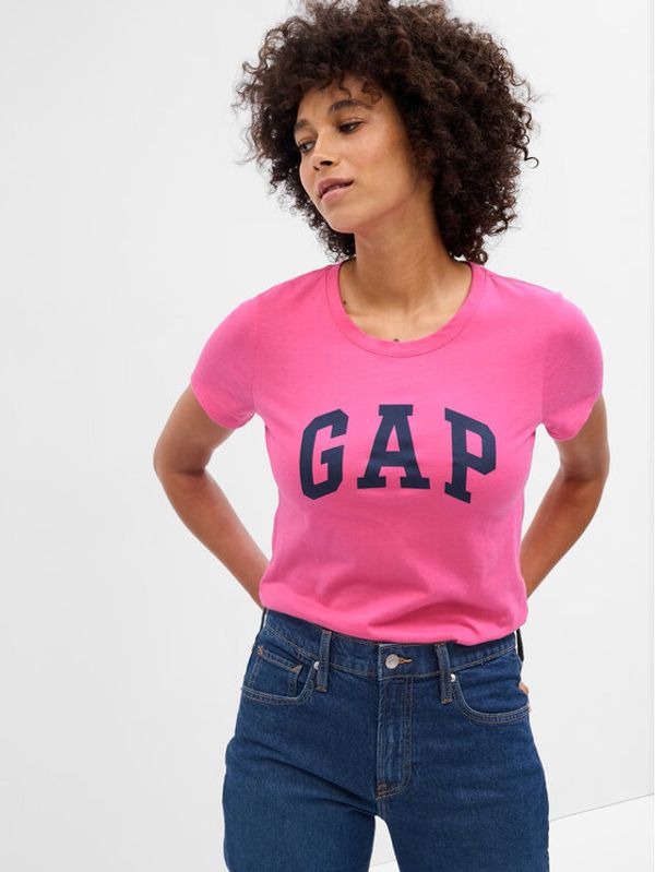 Gap Gap Majica 268820-89 Roza Regular Fit