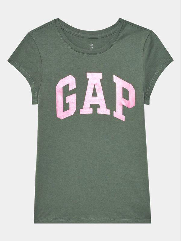 Gap Gap Majica 792399-03 Zelena Regular Fit