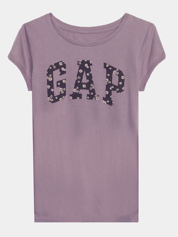 Gap Gap Majica 794900-01 Vijolična Regular Fit