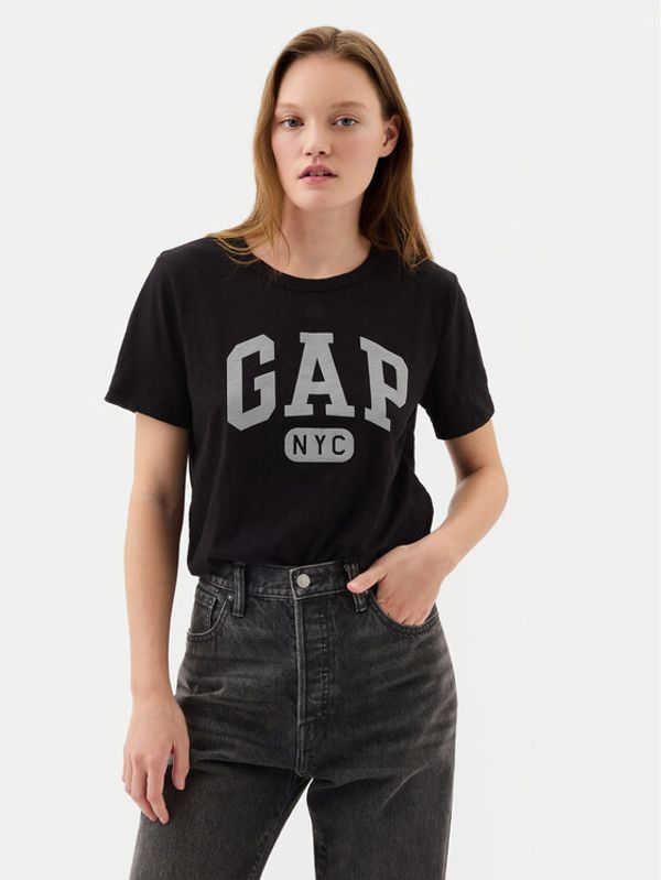 Gap Gap Majica 871344-05 Črna Regular Fit