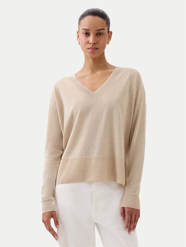 Gap Gap Pulover 854769-02 Bež Relaxed Fit