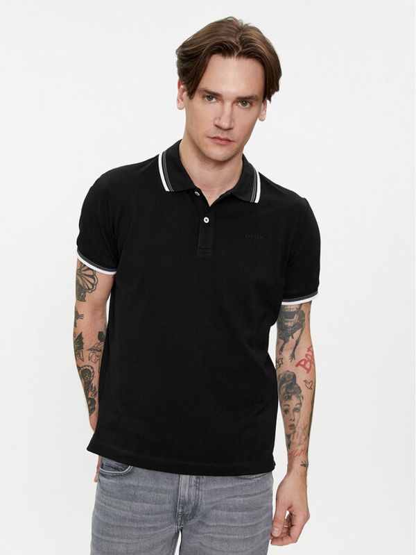 Geox Geox Polo majica M4510Q T2649 F9000 Črna Regular Fit