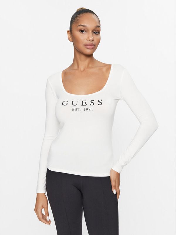 Guess Guess Bluza Carrie O2BM31 KBBU1 Écru Regular Fit