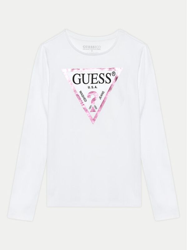 Guess Guess Bluza J84I36 K8HM0 Bela Regular Fit