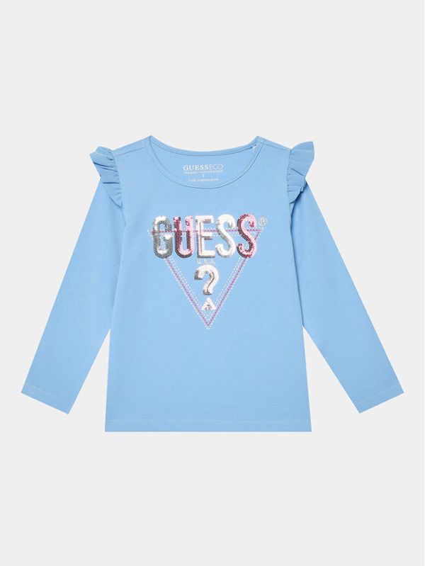 Guess Guess Bluza K3BI15 J1314 Modra Regular Fit