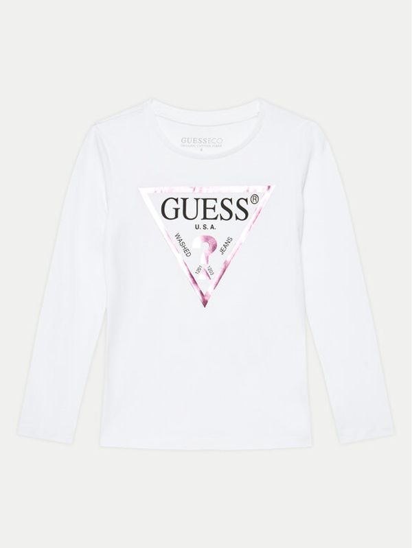 Guess Guess Bluza K84I18 K8HM0 Bela Regular Fit