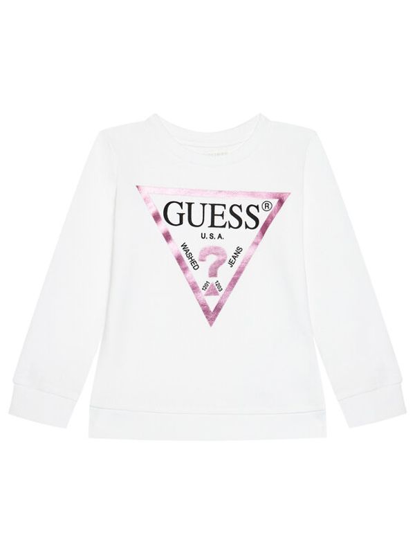 Guess Guess Bluza K84I18 K8HM0 Bela Regular Fit