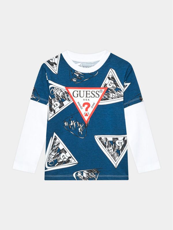 Guess Guess Bluza L3BI04 I3Z13 Modra Regular Fit