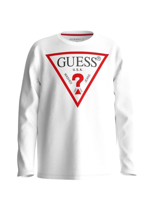 Guess Guess Bluza L84I29 K8HM0 Bela Regular Fit