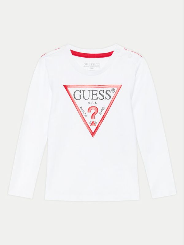 Guess Guess Bluza N84I24 K8HM0 Bela Regular Fit