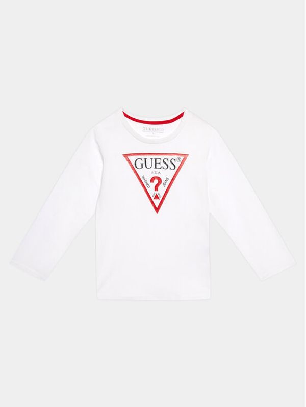 Guess Guess Bluza N84I24 K8HM0 Bela Regular Fit