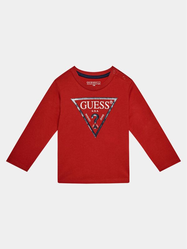 Guess Guess Bluza N84I24 K8HM0 Rdeča Regular Fit