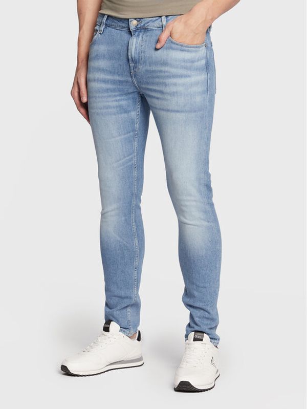 Guess Guess Jeans hlače Chris M2YA27 D4Q43 Modra Super Skinny Fit
