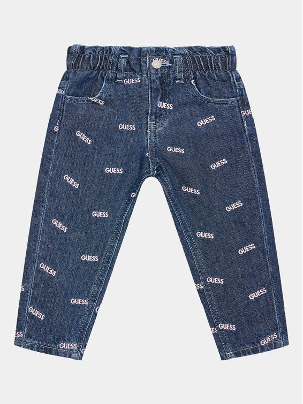 Guess Guess Jeans hlače K3YA00 D45E0 Mornarsko modra Loose Fit