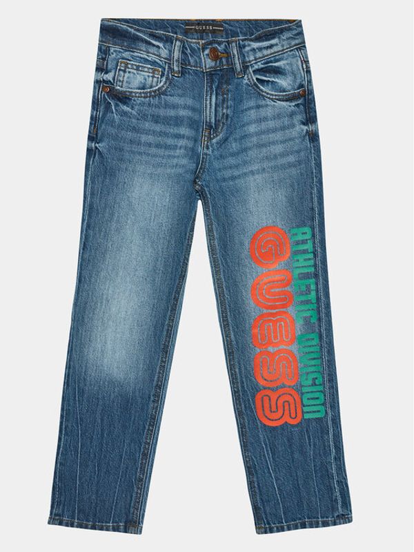 Guess Guess Jeans hlače L4RA16 D45E0 Modra Straight Fit