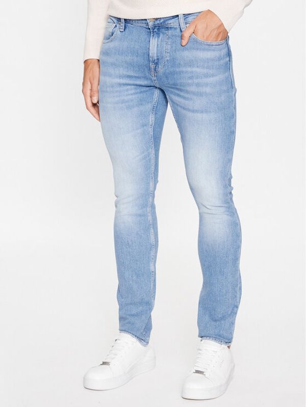 Guess Guess Jeans hlače M2YAN1 D4Q43 Modra Skinny Fit
