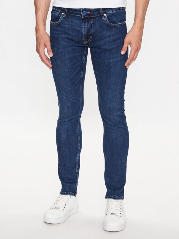 Guess Guess Jeans hlače Miami M3YAN1 D52F1 Mornarsko modra Skinny Fit