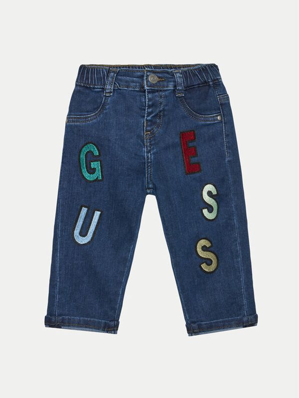 Guess Guess Jeans hlače N4YA03 D4CA0 Mornarsko modra Regular Fit